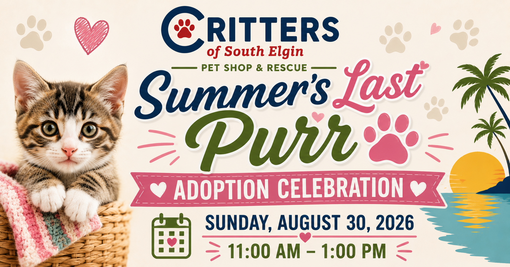 🌞 Summer's Last Purr Adoption Celebration-August 30th