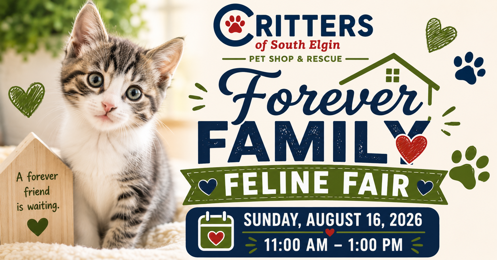 🏡 Forever Family Feline Fair-August 16th