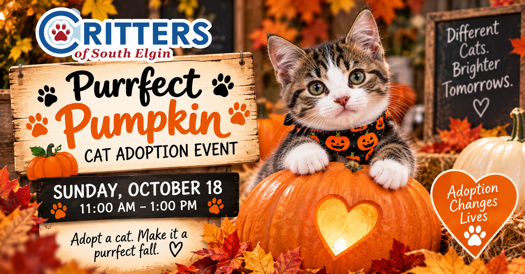Purrfect Pumpkin Cat Adoption Event